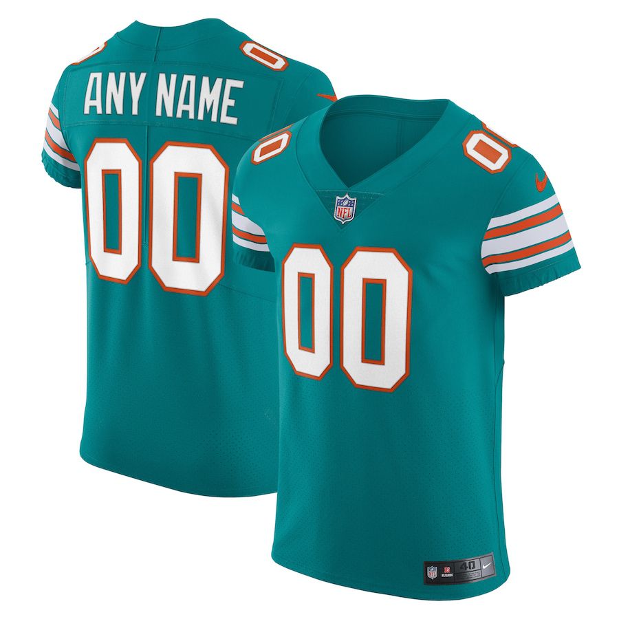 Men Miami Dolphins Nike Green Elite Vapor Untouchable Custom NFL Jersey->customized nfl jersey->Custom Jersey